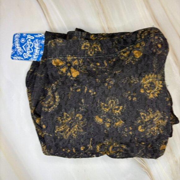 NWT Free People Layered In Lace Sheer Footless Leggings in Black Combo Small - Picture 5 of 5